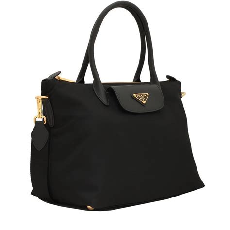 prada tessuto nylon tote black|Prada nylon tote bag small.